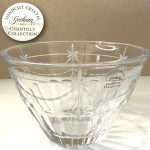 💎 Vintage 2000-2004 💎 GORHAM CRYSTAL "Chantilly Collection" 6 Inch Round…